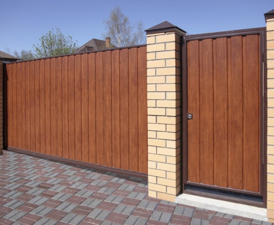 Ворота из металлического сайдинга в Новопавловске